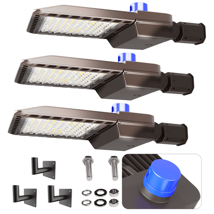 200W Parking Lot Lights with 90 Degree Wall Mount Bracket