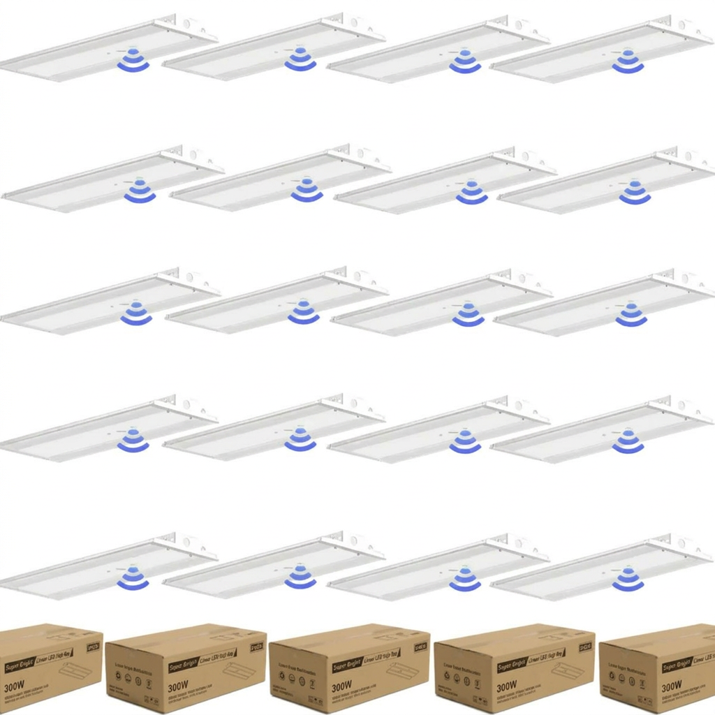 JC-LGL LED Linear High Bay Shop Lights 130W-400W, Motion Activated Ser