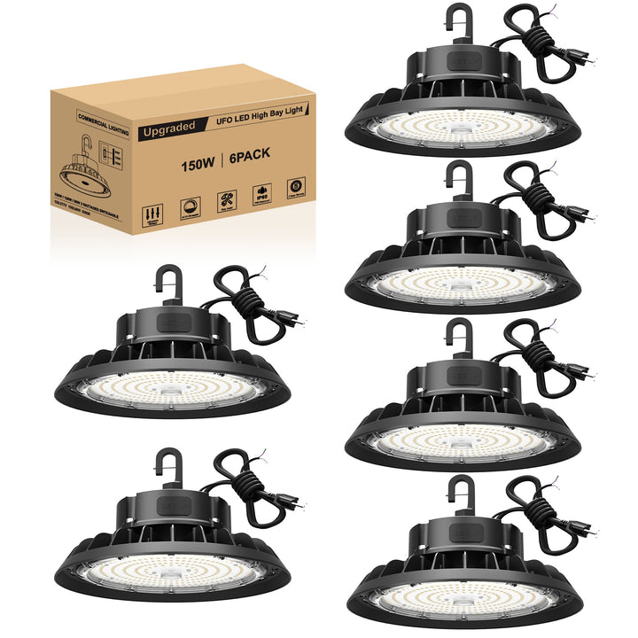 6Pack 150W High Bay LED Light