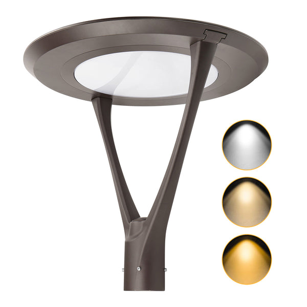 LED Post Top Light 130W, 17,200LM, Selectable Wattage & CCT Series