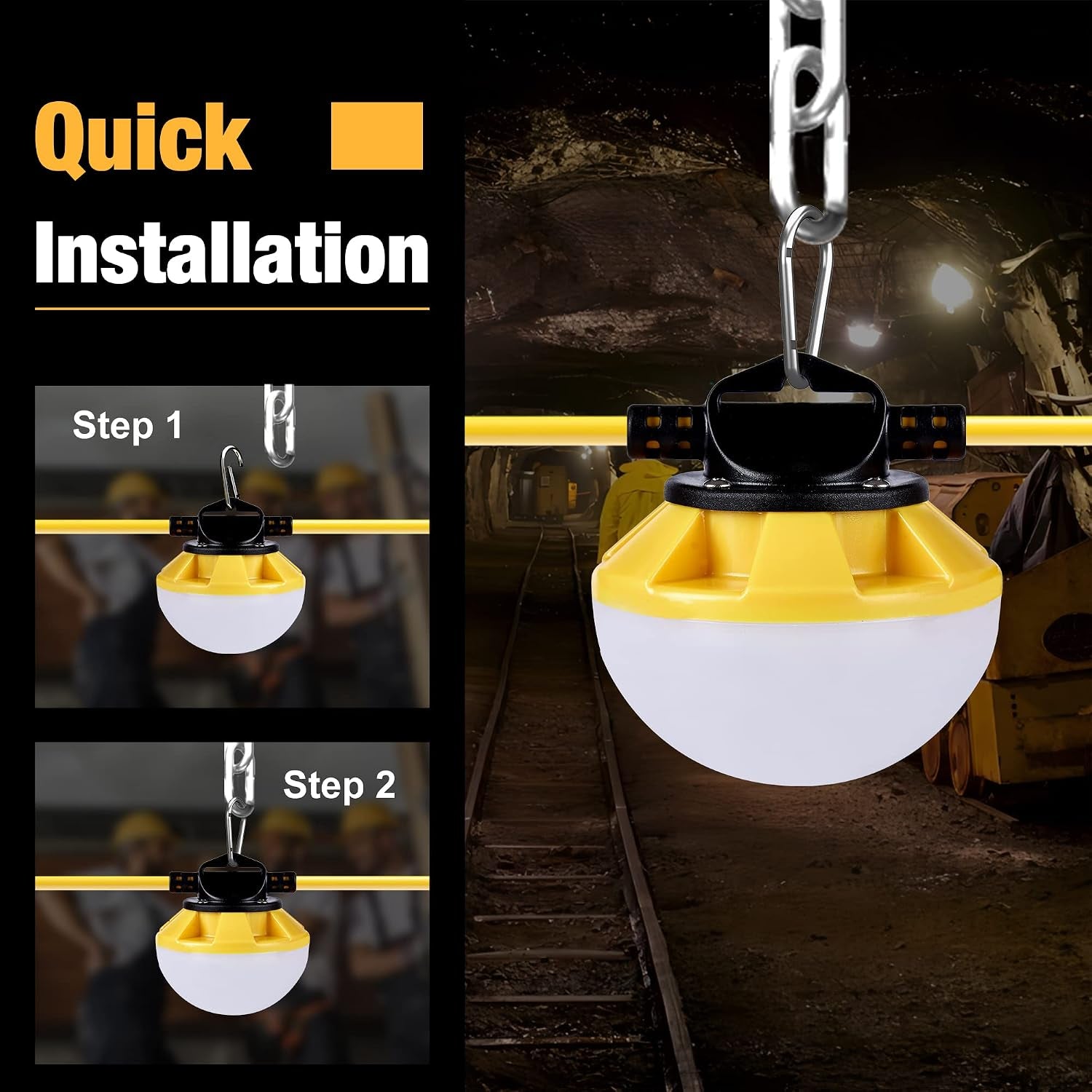 LED Construction String Light - JC-LGL Super Bright Jobsite Lighting