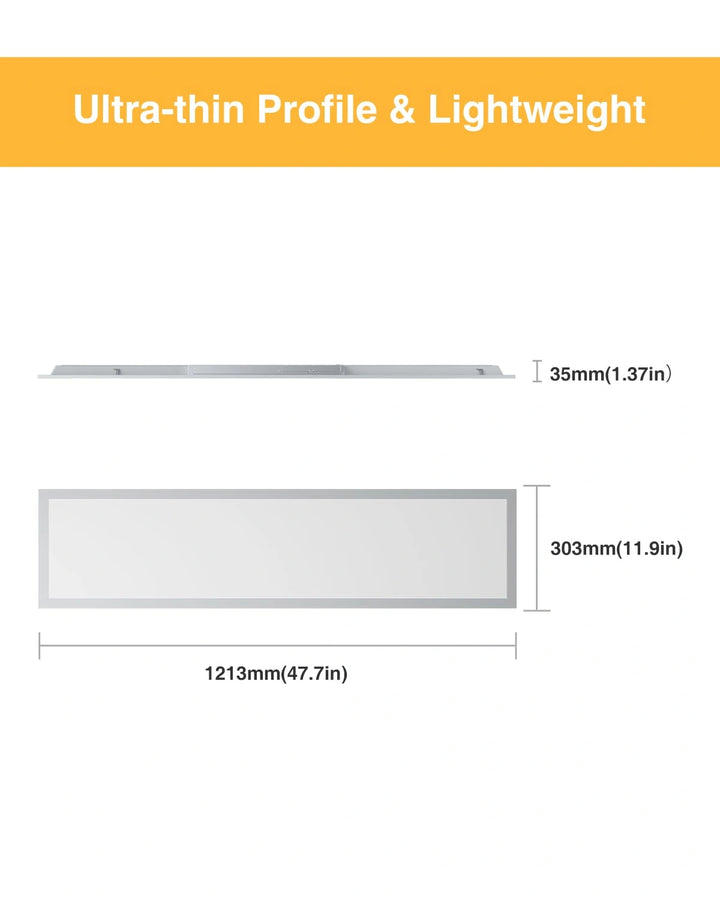 Adjustable 1x4ft 40W LED Flat Panel Light -5200LM, ETL Certified