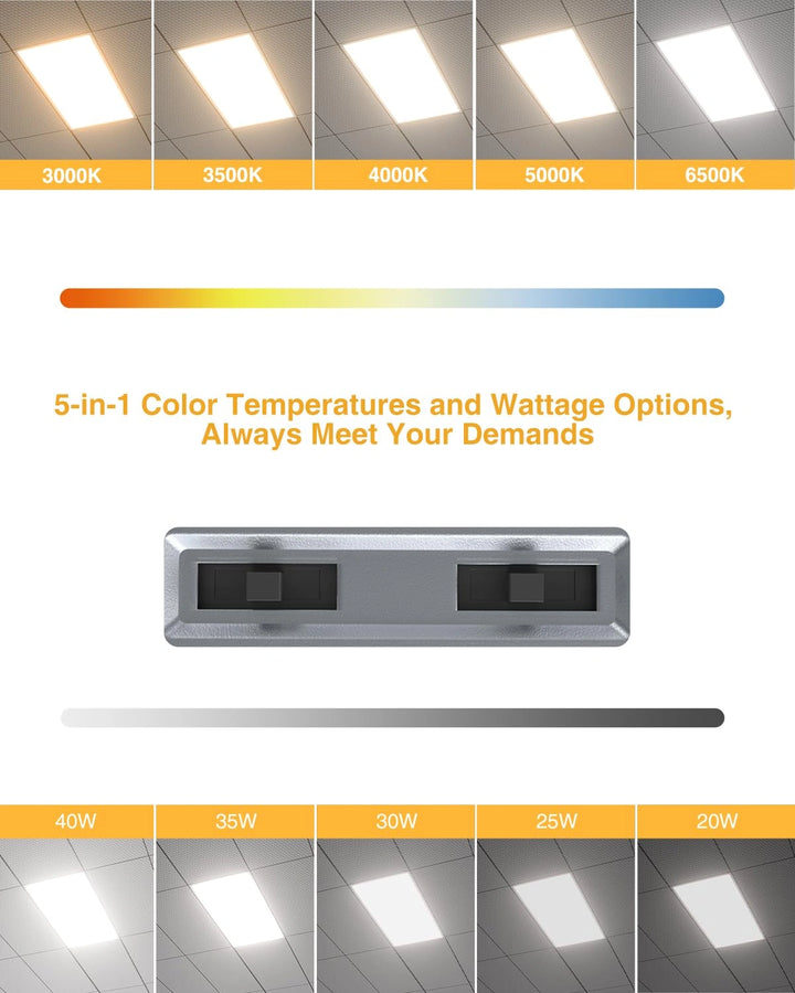 JC LGL 2x2 LED Flat Panel Light 5200LM - Adjustable Wattage