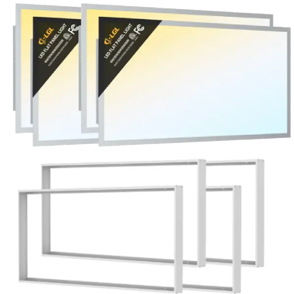 2x4 LED Flat Panel Light - Adjustable Wattage & Dimmable Dustproof