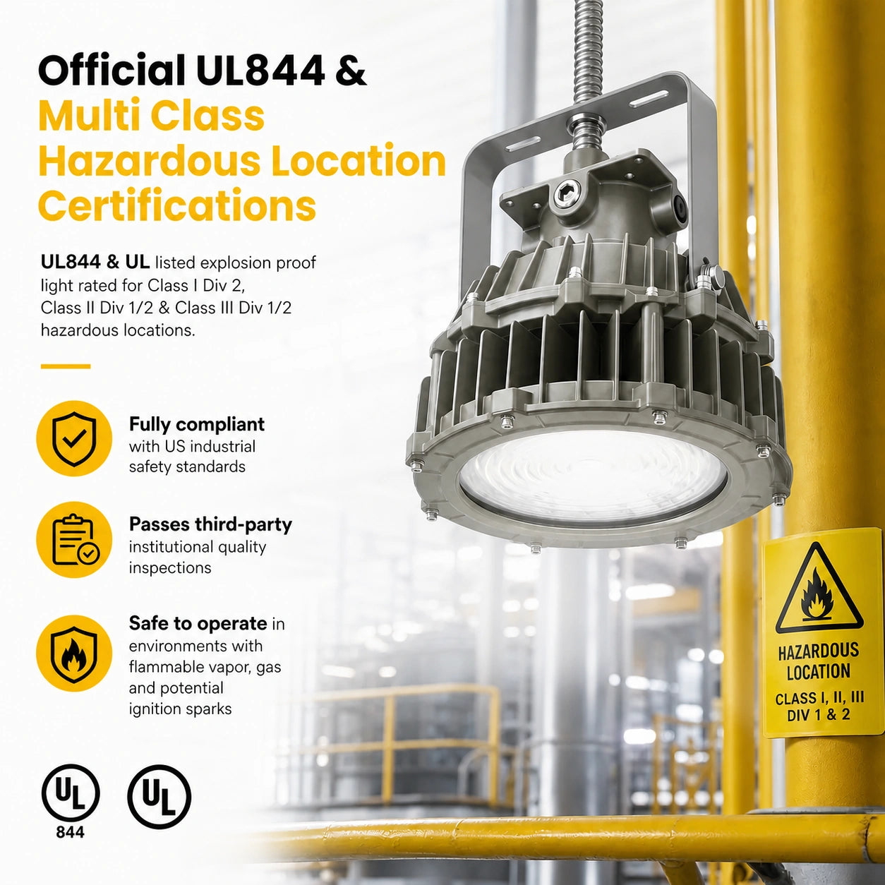 LED Explosion Proof Light - Hazardous Location C1D2 Listed | JC-LGL