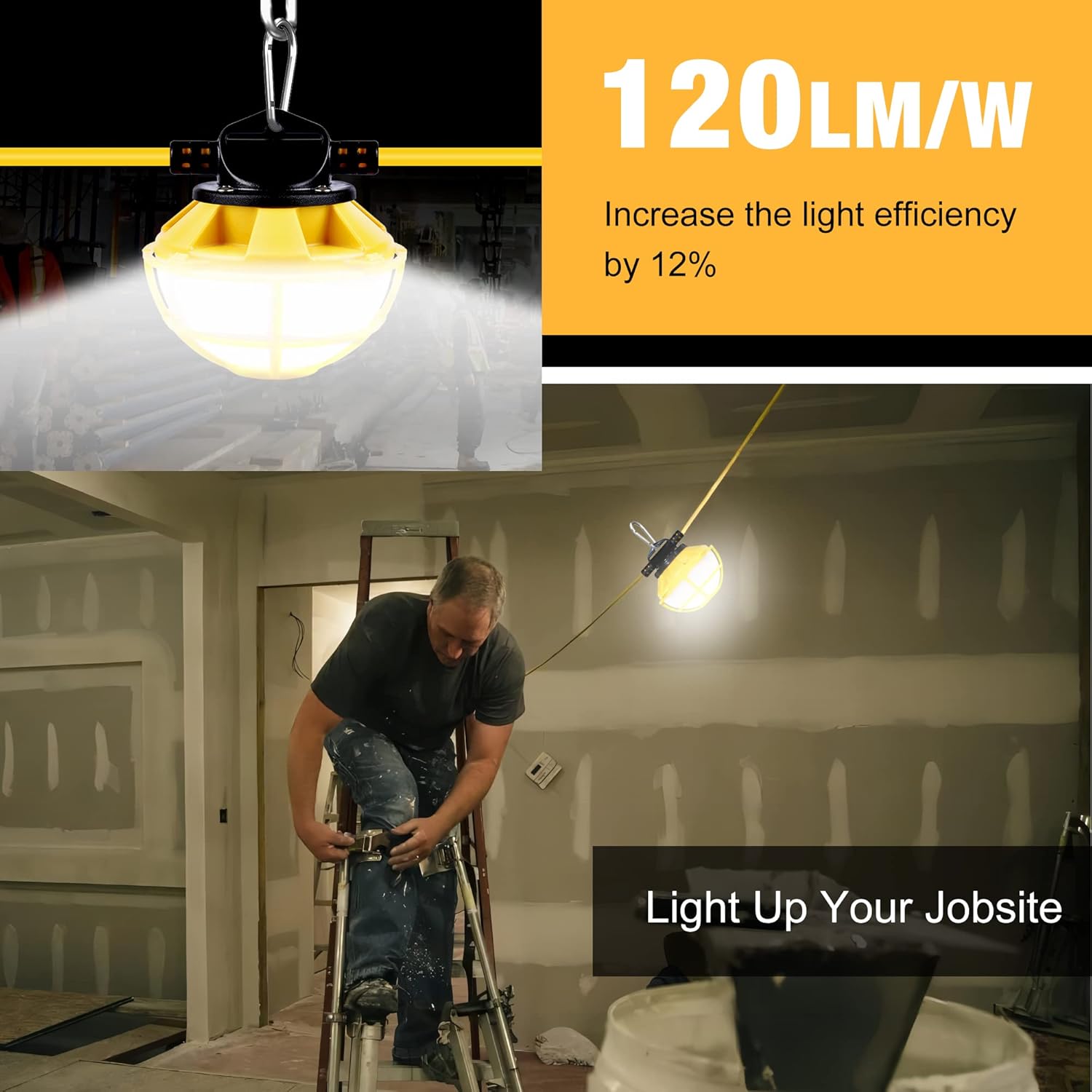 50FT/100FT Construction String Lights 50W/100W, Super Bright – JC-LGL