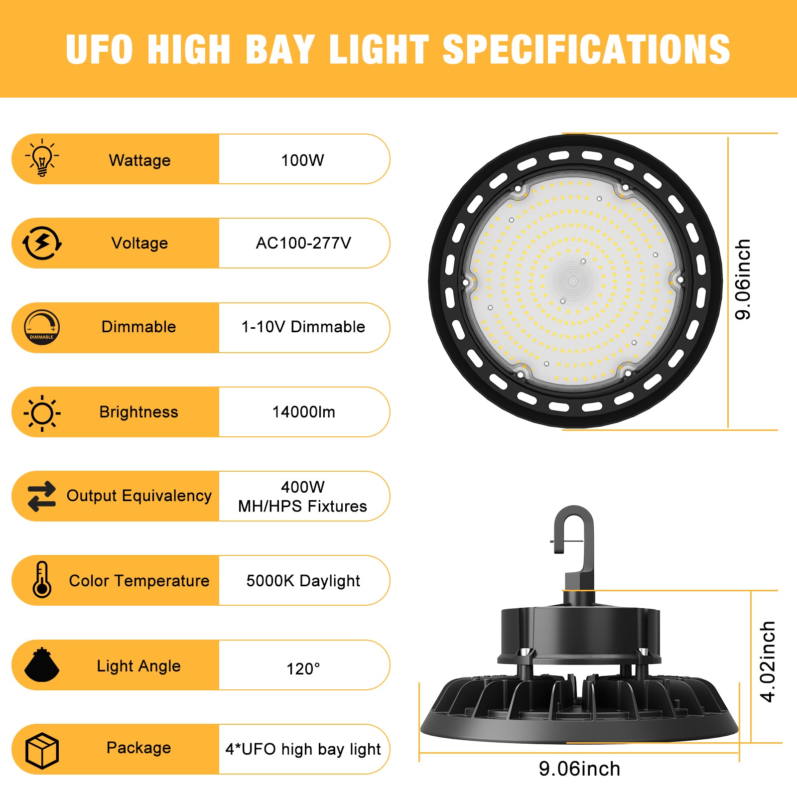 High Bay LED Light Alpha Series - JC - LGL