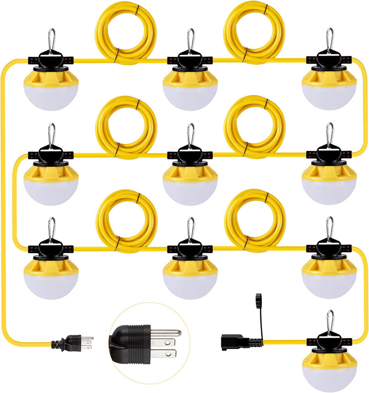 LED Construction String Lights 50FT/100FT, Round Series - JC - LGL