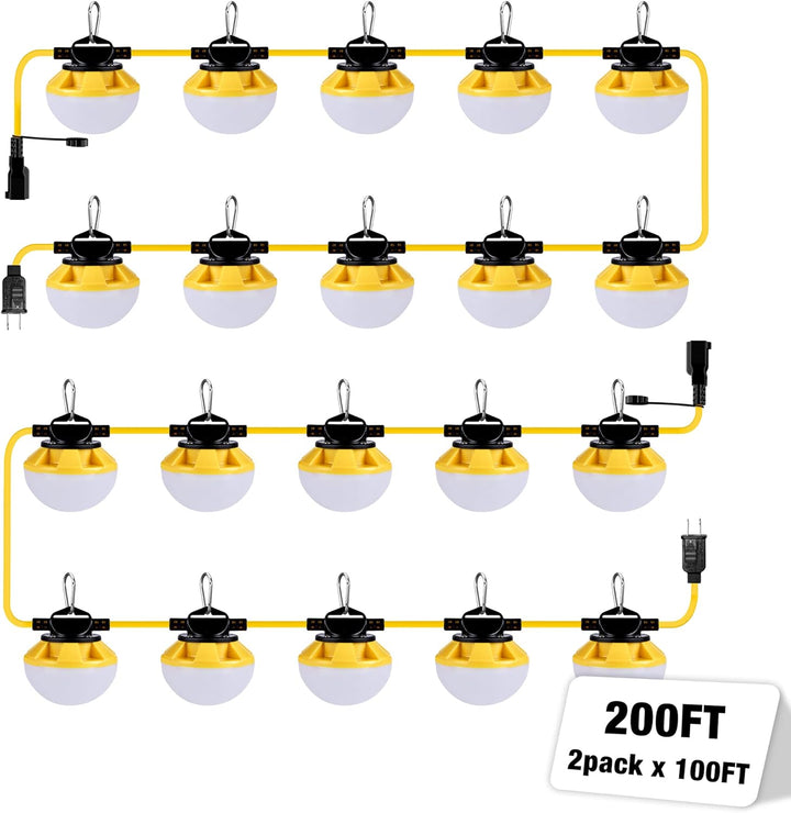 LED Construction String Lights 50FT/100FT, Round Series - JC - LGL