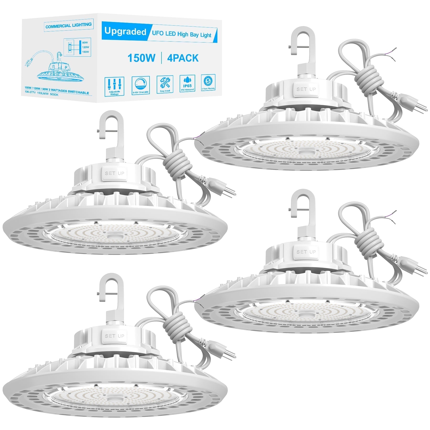 150W-300W UFO LED High Bay Light - IP65 Waterproof | JC-LGL