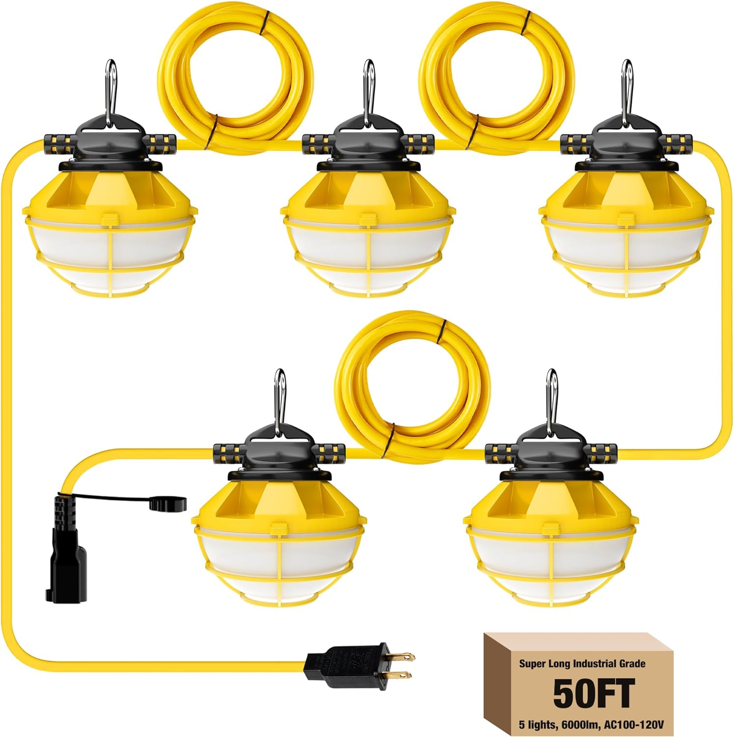 50FT/100FT Construction String Lights 50W/100W, Super Bright – JC-LGL