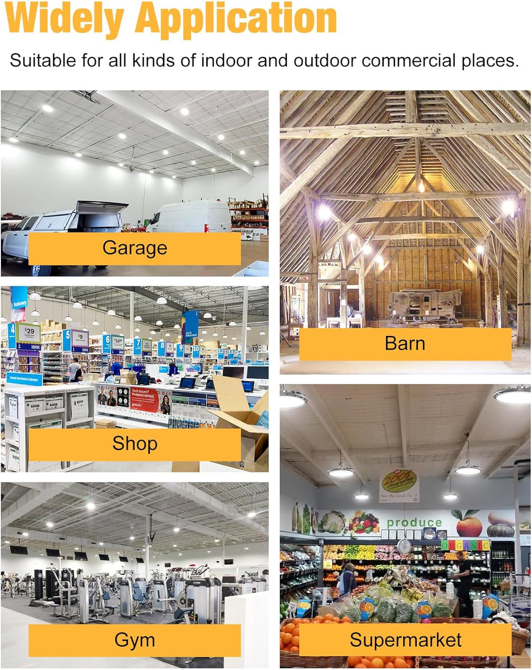 100W & 150W LED High Bay Lights - 24,000 Lumens | JC-LGL H2308 Series